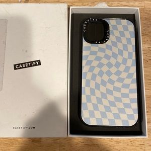 Impact iPhone 14 blue twist checkers casetify case new in box